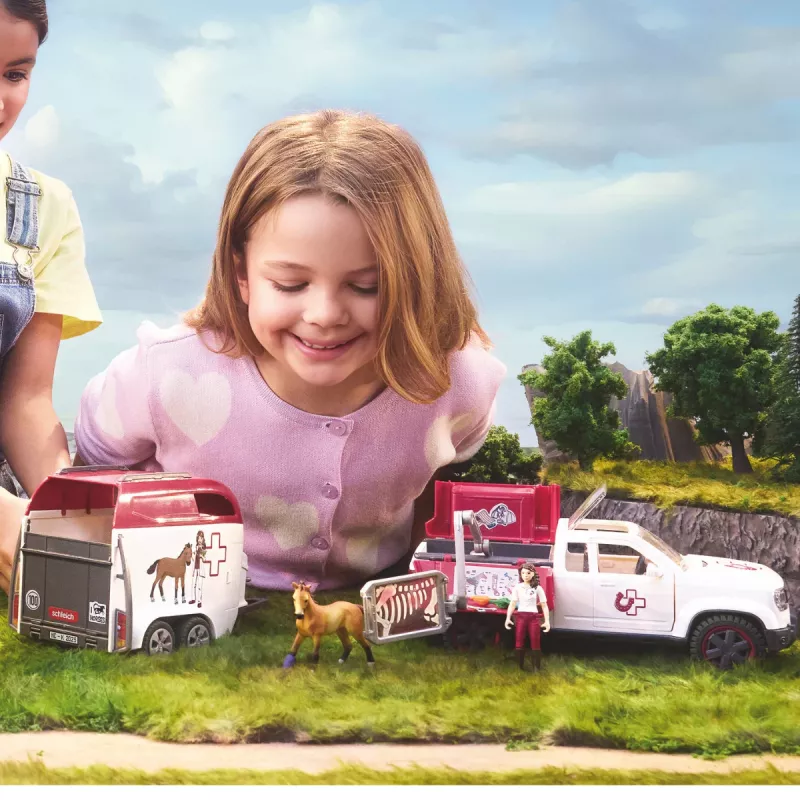 schleich HORSE CLUB veterinária móvel com atrelado, animal, cavalos, 5 ano(s), multicolor