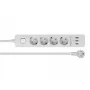 DeLOCK 11206 Distribuidor de energia 1,5 m 4 tomadas Schuko para interior branco