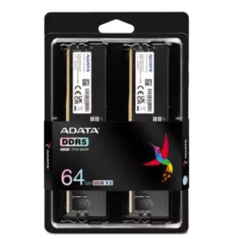 ADATA Premier DDR5 4800MHz 64GB (2x32GB) UDIMM Módulo de memória RAM Kit (AD5U480032G-DT)