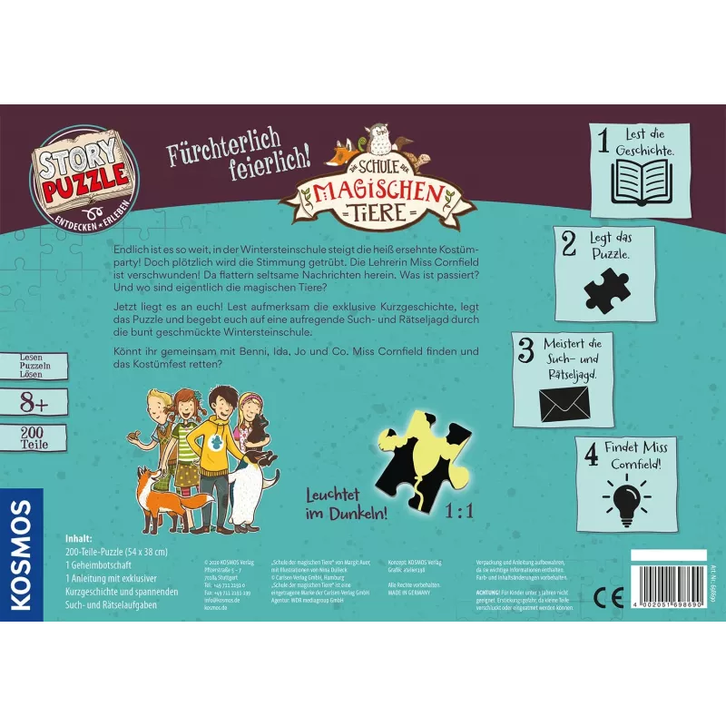 Puzzle de história: Die Schule der magischen Tiere - Fürchterlich feierlich!