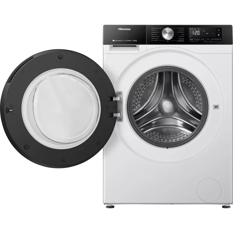 Máquina de lavar e secar roupa Hisense WD3S8043BW3 De livre instalação Carga frontal Branco