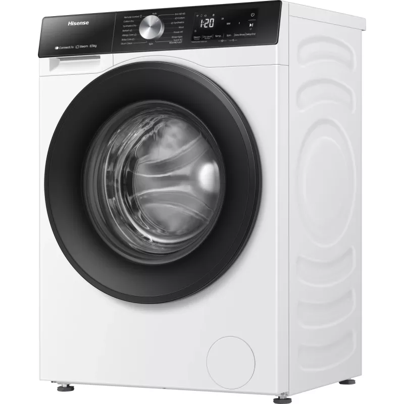 Máquina de lavar e secar roupa Hisense WD3S8043BW3 De livre instalação Carga frontal Branco