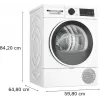 Máquina de secar roupa Bosch Serie 6 WQG241001 De livre instalação Carga frontal 9 kg Branco