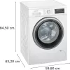 Máquina de lavar roupa Siemens iQ500 WU14UT71 de carregamento frontal 8 kg 1400 rpm branca