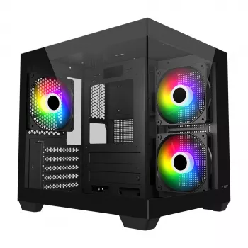 Caixa de PC Fortron FSP Geh Mini S140 BA micro-ATX / M-ITX, ARGB, preta