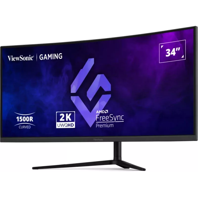 Monitor de computador Viewsonic VX3418C-2K 86,4 cm (34 polegadas) 3440 x 1440 píxeis UltraWide Quad HD preto
