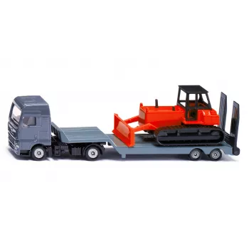 Siku MAN camião com bulldozer, modelo camião/atrelado, 1:87, MAN, cinzento, vermelho, China