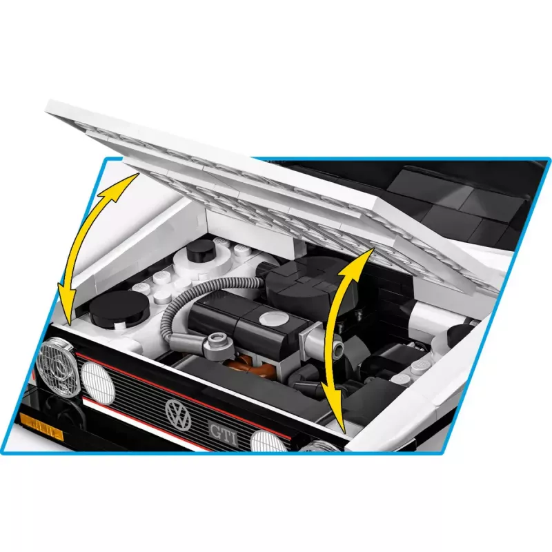 Maquete à escala 1:12 Cobi Volkswagen Golf GTI 1976–1983 Executive Edition — réplica detalhada para montar