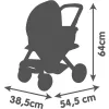 Carrinho de bonecas 3-em-1 Simba-Dickie Smoby Maxi-Cosi bege