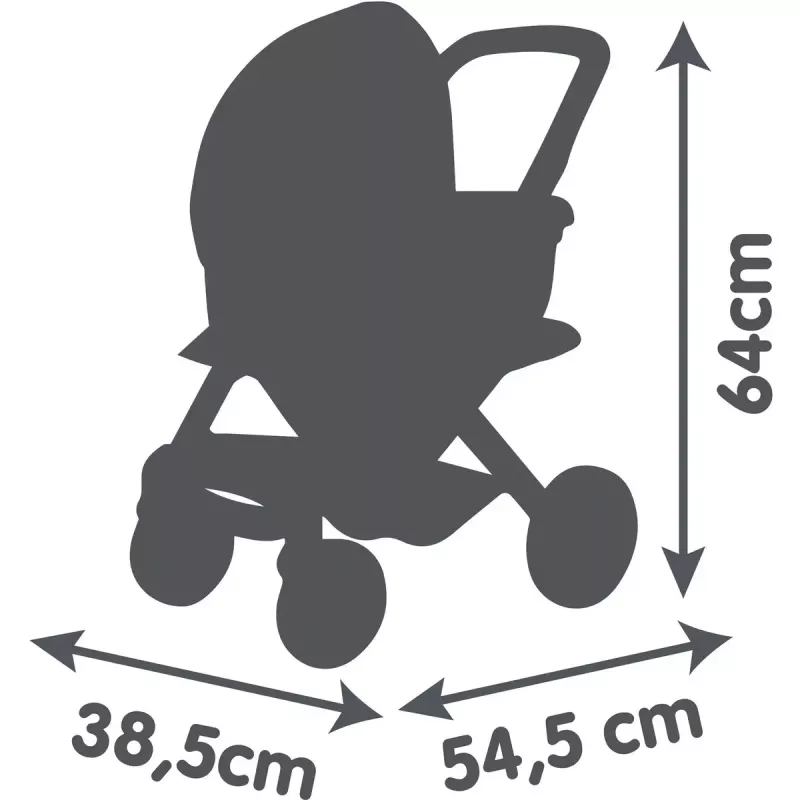 Carrinho de bonecas 3-em-1 Simba-Dickie Smoby Maxi-Cosi bege