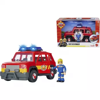 Veículo de brincar Simba‑Dickie Fireman Sam veículo de primeiros socorros – veículo de conjunto de brincar para jogos de roleplay de salvamento
