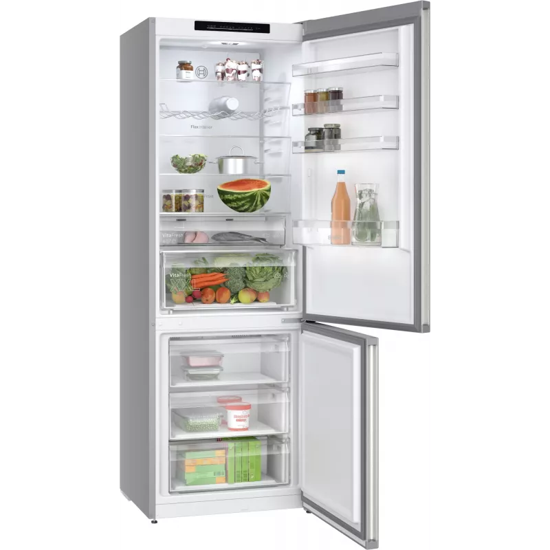 Bosch Serie 4 KGN492IAF Combinado frigorífico-congelador independente 440 L aço inoxidável