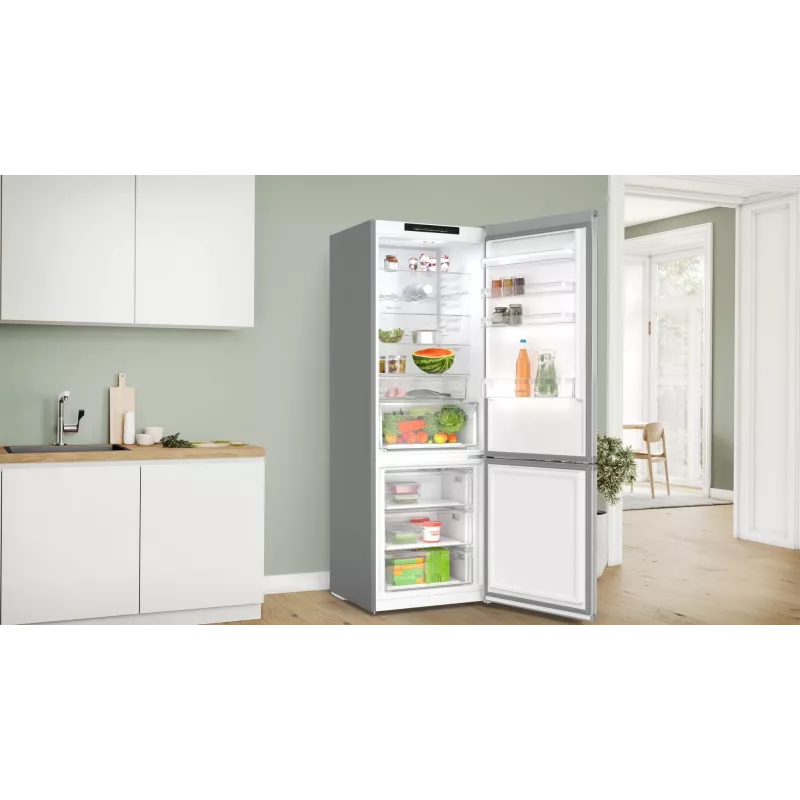 Bosch Serie 4 KGN492IAF Combinado frigorífico-congelador independente 440 L aço inoxidável