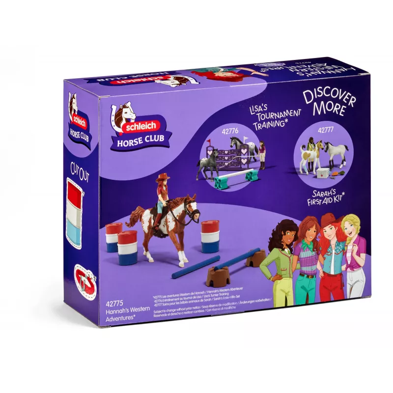 schleich HORSE CLUB Aventura western da Hannah, 5 ano(s), cavalos, multicolor, plástico