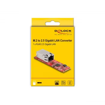 DeLOCK Conversor M.2 Key B+M macho para RJ45 porta LAN 2,5 Gigabit