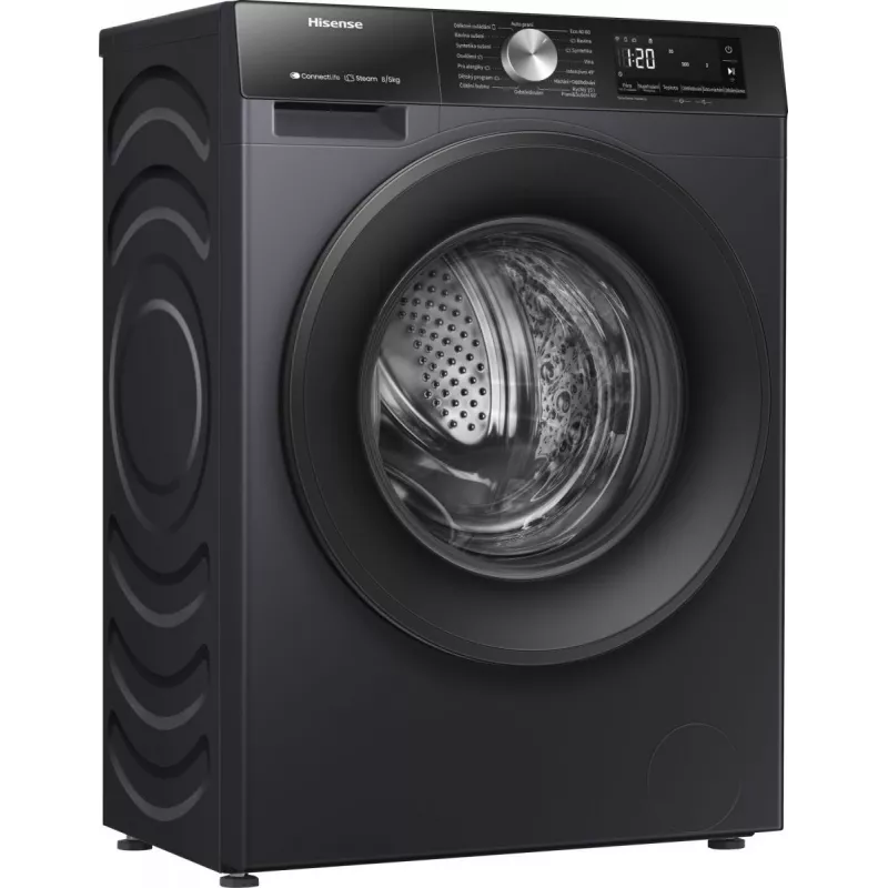 Hisense WD3S8043BB3 Máquina de lavar e secar roupa independente de carregamento frontal preto