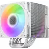 Dissipador de CPU SCYTHE Mugen 6 Dual Fan White ARGB Edition, duas ventoinhas de 120 mm, superfície branca