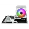 Dissipador de CPU SCYTHE Mugen 6 Dual Fan White ARGB Edition, duas ventoinhas de 120 mm, superfície branca