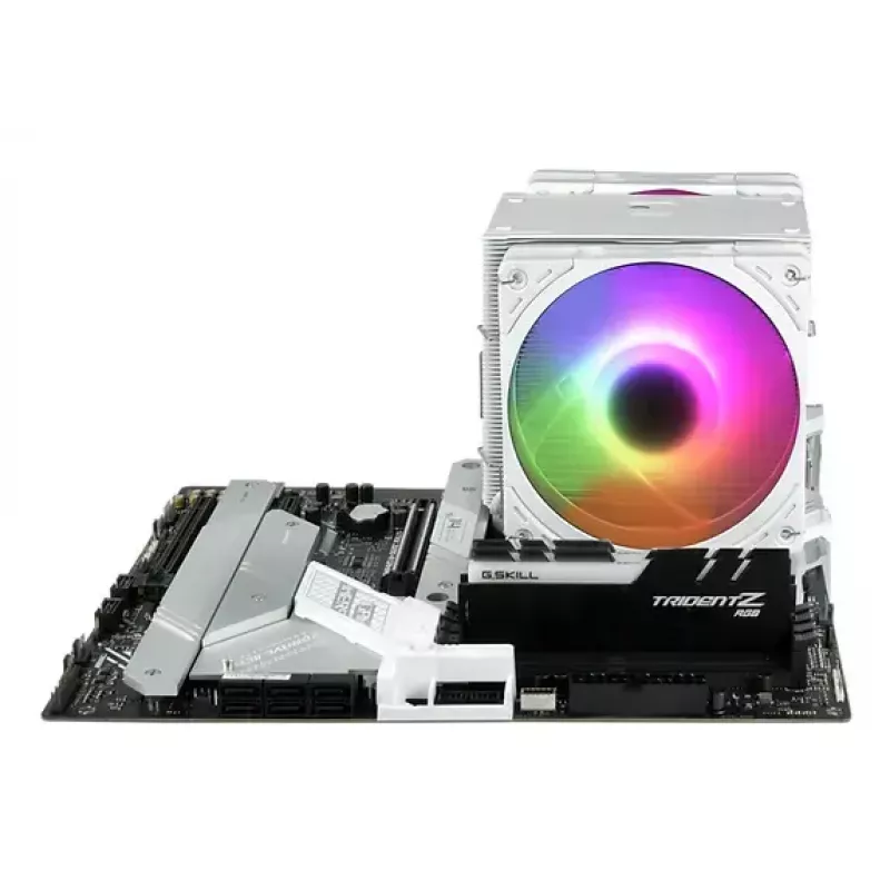 Dissipador de CPU SCYTHE Mugen 6 Dual Fan White ARGB Edition, duas ventoinhas de 120 mm, superfície branca