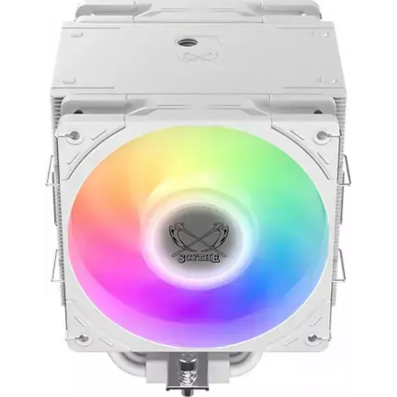 Dissipador de CPU SCYTHE Mugen 6 Dual Fan White ARGB Edition, duas ventoinhas de 120 mm, superfície branca