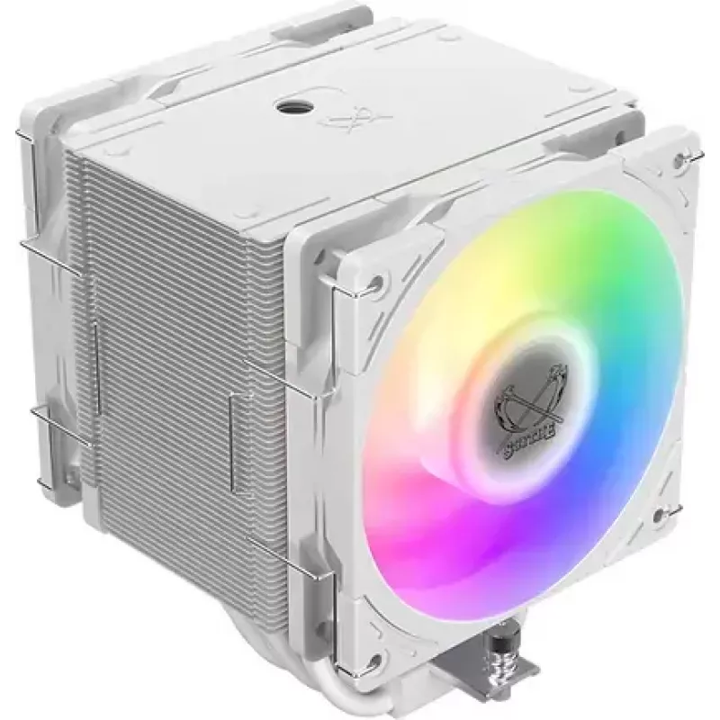 Dissipador de CPU SCYTHE Mugen 6 Dual Fan White ARGB Edition, duas ventoinhas de 120 mm, superfície branca