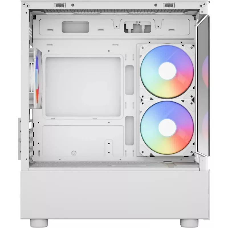 Caixa de PC torre AEROCOOL Viewport Mini-G-WT-v4 ARGB com dois painéis de vidro temperado, branco