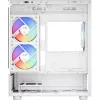 Caixa de PC torre AEROCOOL Viewport Mini-G-WT-v4 ARGB com dois painéis de vidro temperado, branco