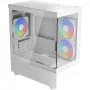 Caixa de PC torre AEROCOOL Viewport Mini-G-WT-v4 ARGB com dois painéis de vidro temperado, branco