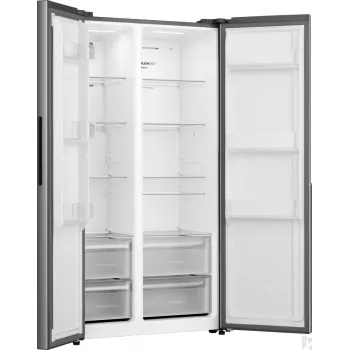 Gorenje Side by Side NRS917E41X SI, independente, American Door, cinzento, 2 portas, Touch, LED