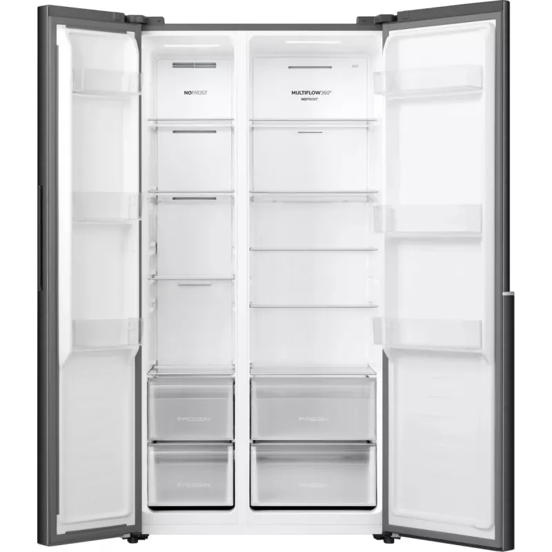 Gorenje HZF55082 NRS917E41BX G400, independente, American Door, preto, 2 portas, Touch, LED