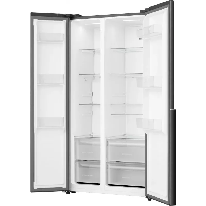 Gorenje HZF55082 NRS917E41BX G400, independente, American Door, preto, 2 portas, Touch, LED