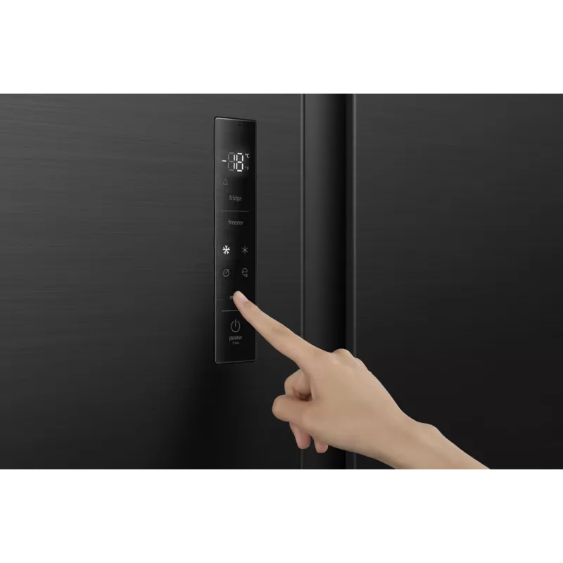 Gorenje HZF55082 NRS917E41BX G400, independente, American Door, preto, 2 portas, Touch, LED