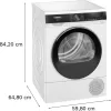 Siemens iQ500 WQ33G2D41 máquina de secar roupa de instalação livre carga frontal 9 kg branca