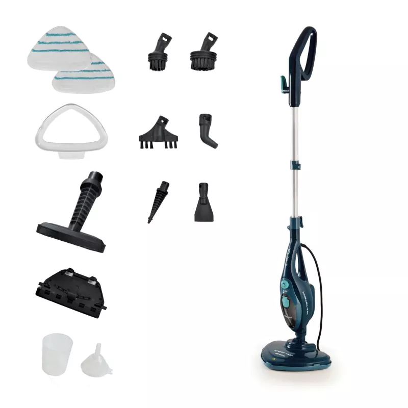 Ariete 4164 limpadora a vapor 10 em 1, limpadora a vapor, elimina 99,9 % dos germes e bactérias, conjunto de acessórios, funcionamento ilimitado, 1500 Watt