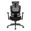 Cadeira de escritório Sharkoon OfficePal C50 — assento acolchoado, encosto em rede, encosto 49×62 cm, largura do assento 50 cm, preta