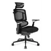 Cadeira de escritório Sharkoon OfficePal C50 — assento acolchoado, encosto em rede, encosto 49×62 cm, largura do assento 50 cm, preta