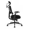 Cadeira de escritório Sharkoon OfficePal C50 — assento acolchoado, encosto em rede, encosto 49×62 cm, largura do assento 50 cm, preta