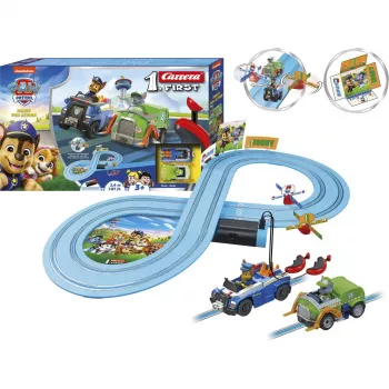 Pista de corrida de brinquedo CARRERA FIRST Paw Patrol - Ready for Action, conjunto de slotcar para criança