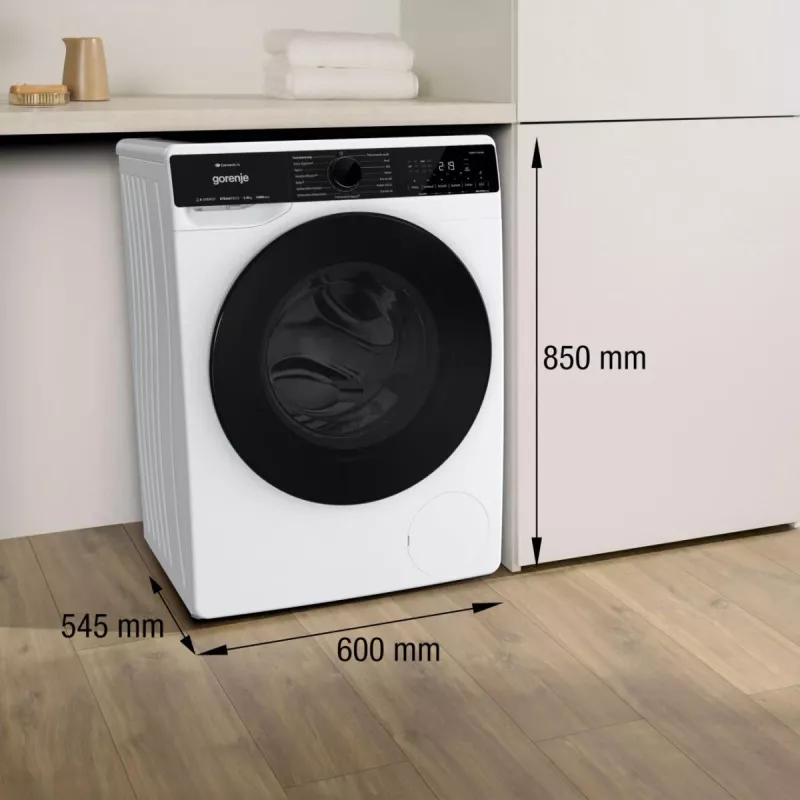 Máquina de lavar roupa Gorenje WPNA84A2TS de carregamento frontal 8 kg 1400 rpm preto, branco