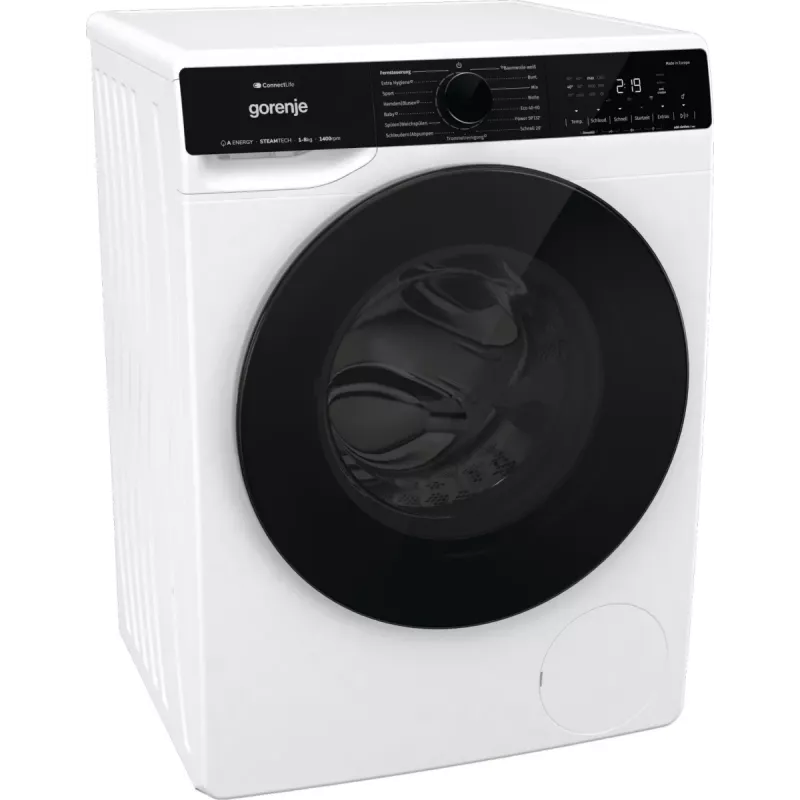 Máquina de lavar roupa Gorenje WPNA84A2TS de carregamento frontal 8 kg 1400 rpm preto, branco
