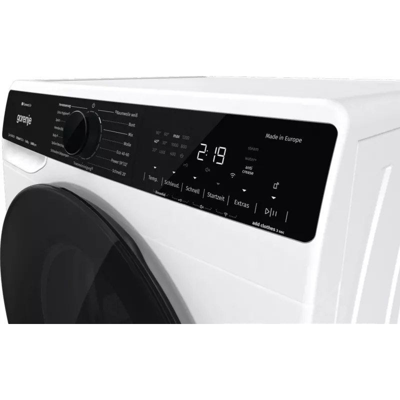 Máquina de lavar roupa Gorenje WPNA84A2TS de carregamento frontal 8 kg 1400 rpm preto, branco
