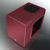 Caixa de PC RAIJINTEK METIS PLUS Mini Tower Vermelho — Mini-ITX, 1x baía de 3,5 polegadas, 4x baías de 2,5 polegadas, ventoinha de 120 mm