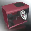 Caixa de PC RAIJINTEK METIS PLUS Mini Tower Vermelho — Mini-ITX, 1x baía de 3,5 polegadas, 4x baías de 2,5 polegadas, ventoinha de 120 mm
