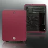 Caixa de PC RAIJINTEK METIS PLUS Mini Tower Vermelho — Mini-ITX, 1x baía de 3,5 polegadas, 4x baías de 2,5 polegadas, ventoinha de 120 mm