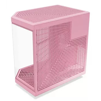 HYTE Y70 Milk Caixa de PC Midi Tower, Rosa — suporta ventoinhas de 120/140 mm, unidades de 2,5 polegadas e 3,5 polegadas, fonte de alimentação inferior, 320×470×470 mm