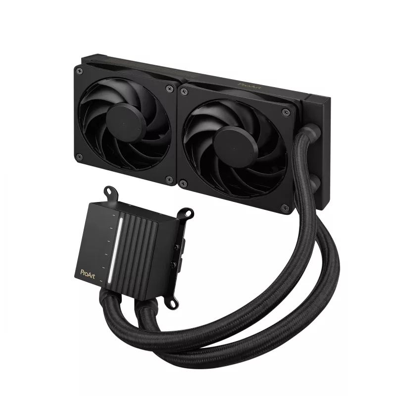 Refrigeração líquida All-in-One ASUS ProArt LC 240, ventoinha de 120 mm, preto, suporta LGA1700/AM5/AM4/115x/1200
