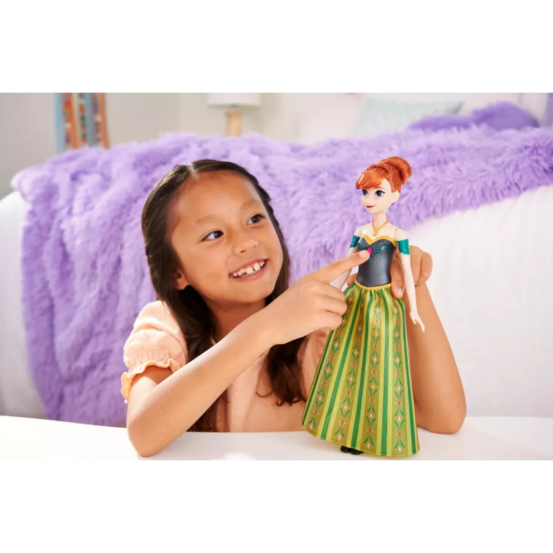 Boneca Anna Cantante Disney Frozen – canta „Zum ersten Mal“ em 4 idiomas do filme