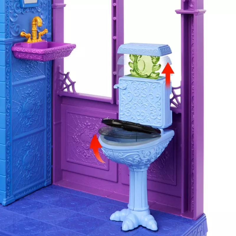 Monster High Boo-tique Hotel casa de bonecas com surpresas assustadoras em cada quarto e mais de 13 acessórios