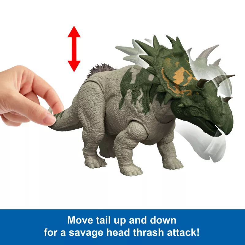 Figura de brincar MATTEL Jurassic World Wild Roar Spiclypeus JGB89 — figura de ação de dinossauro colecionável