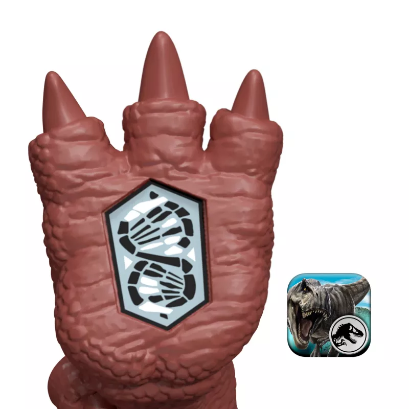 Jurassic World Rebirth Wild Roar Aucasaurus brinquedo de dinossauro, mordida de ataque controlada pela cauda e som